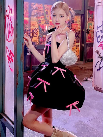 Dance Costume Rose, Same Style Dress, Strapless Bow, Fluffy Skirt, Small Dress, Princess Skirt, Female