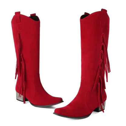 Shoes Fashion Boots Woman Sexy Thigh High Heels High Sexy Boots-Women Round Toe Punk Over-the-Knee Stiletto Ladies Med Rub