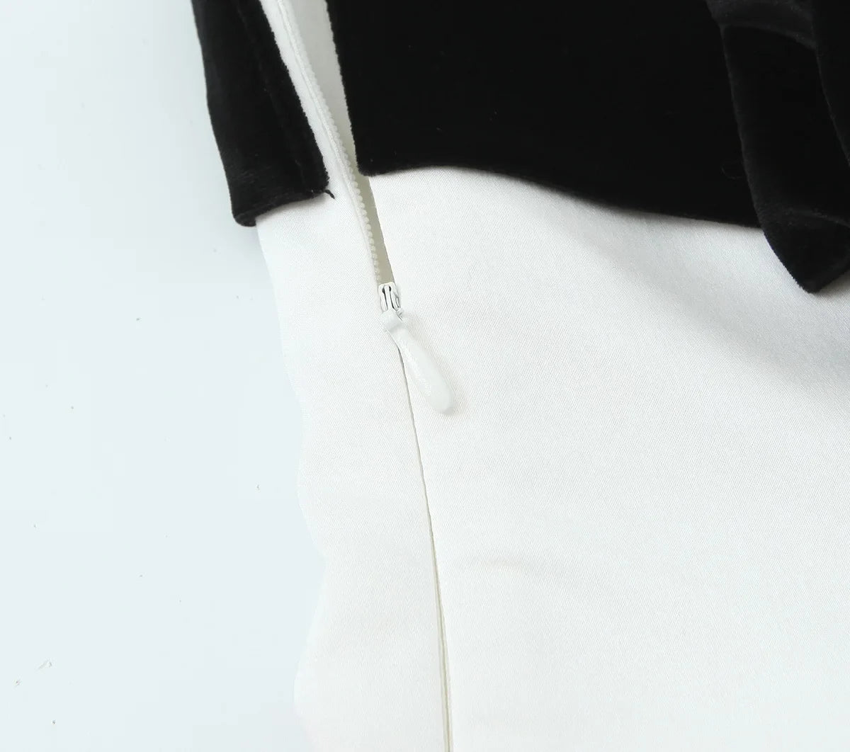 New In Women's Patchwork Velvet Strapless Bustier Tops Straight Neck Side Zipper Bow Camis Female Sexy Fashion Party Wrap Tanks
