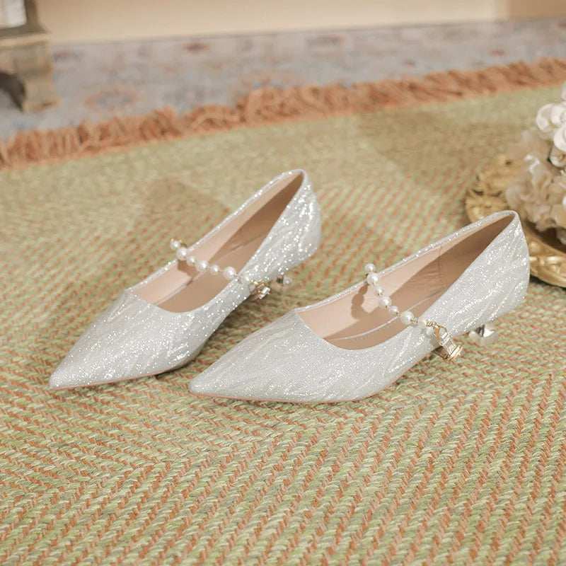 Velvet Shoes Med Square Toe Block Heels High Heeled Sandals Woman Mary Jane Espadrilles Platform Suede Medium Wedding Chunk