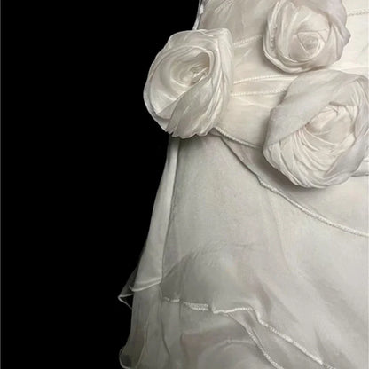 Rose life strapless dress royal sister sense banquet skirt