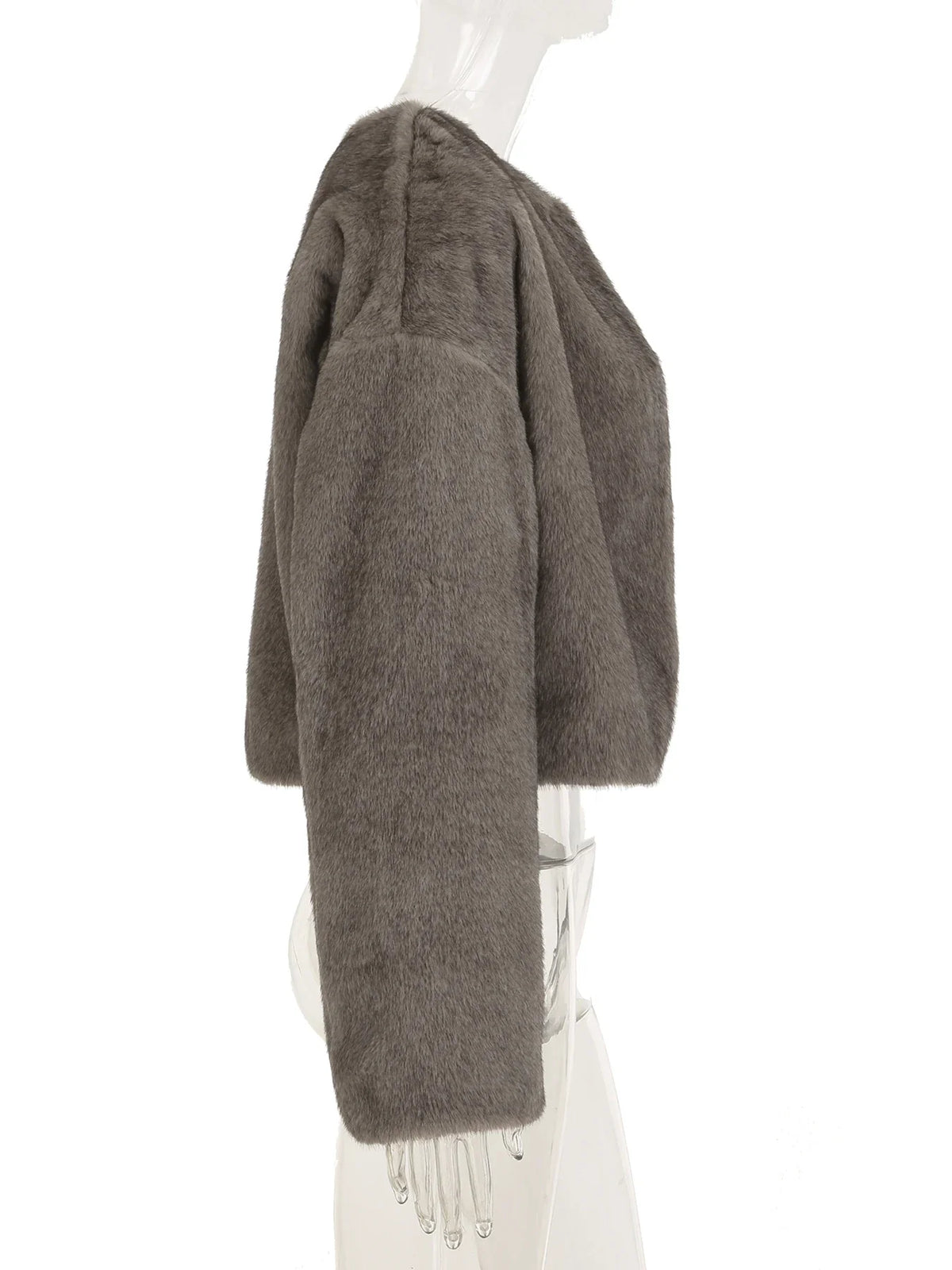 Casual Solid Furry Coats Women Winter Warm Basic Loose Long Sleeve Jackets Fashion Streetwear Korean Style Ladies