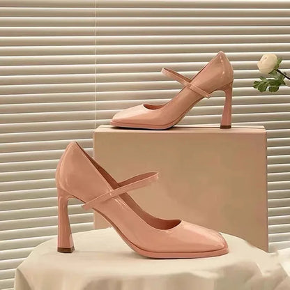 Luxury Square Toe Women Pumps Designer Sandals High Heels Summer Ankle Strap Party Shoes Star Style Wedding Prom Shoes