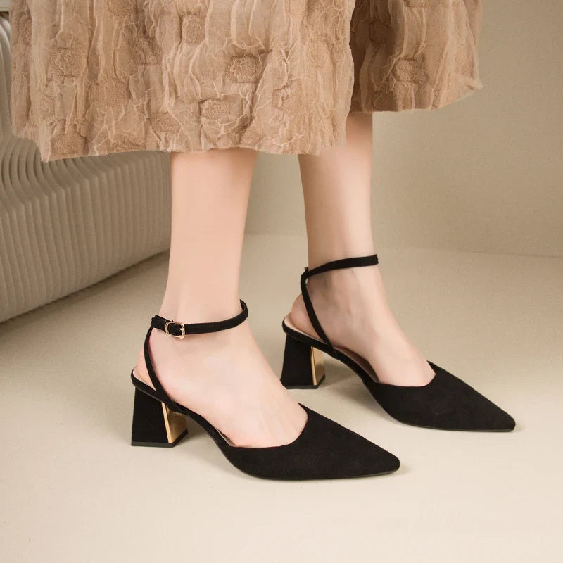 Lace Pointed Toe Elegant Stiletto New Party Low Heel Pumps