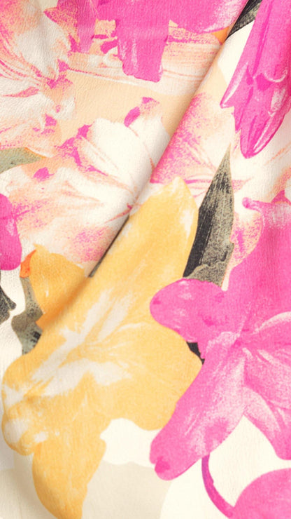 Halter High Neck Waist Cutout Tropical Floral Satin Maxi Gown