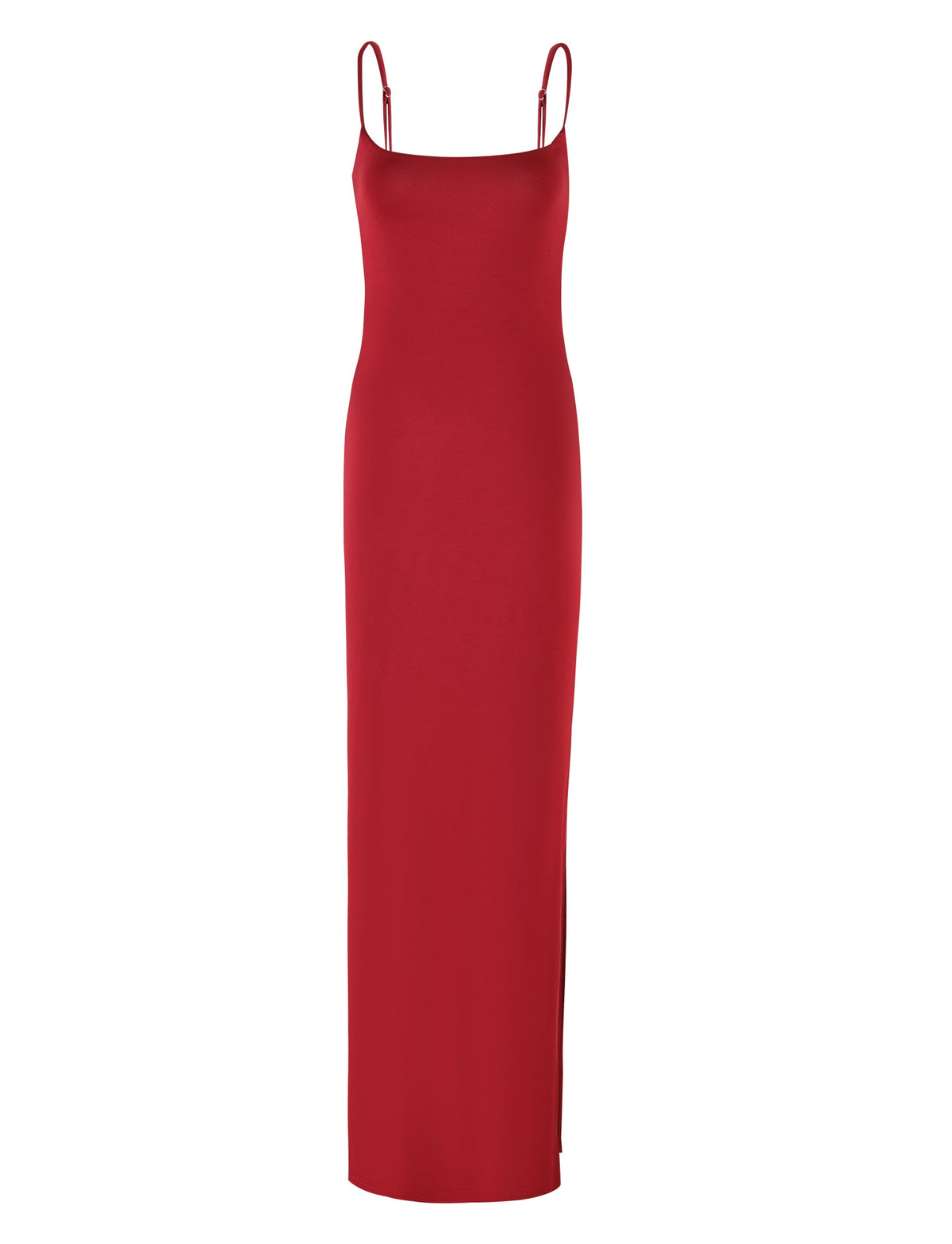 Spaghetti Strap Square Neck Bodycon Maxi Dress