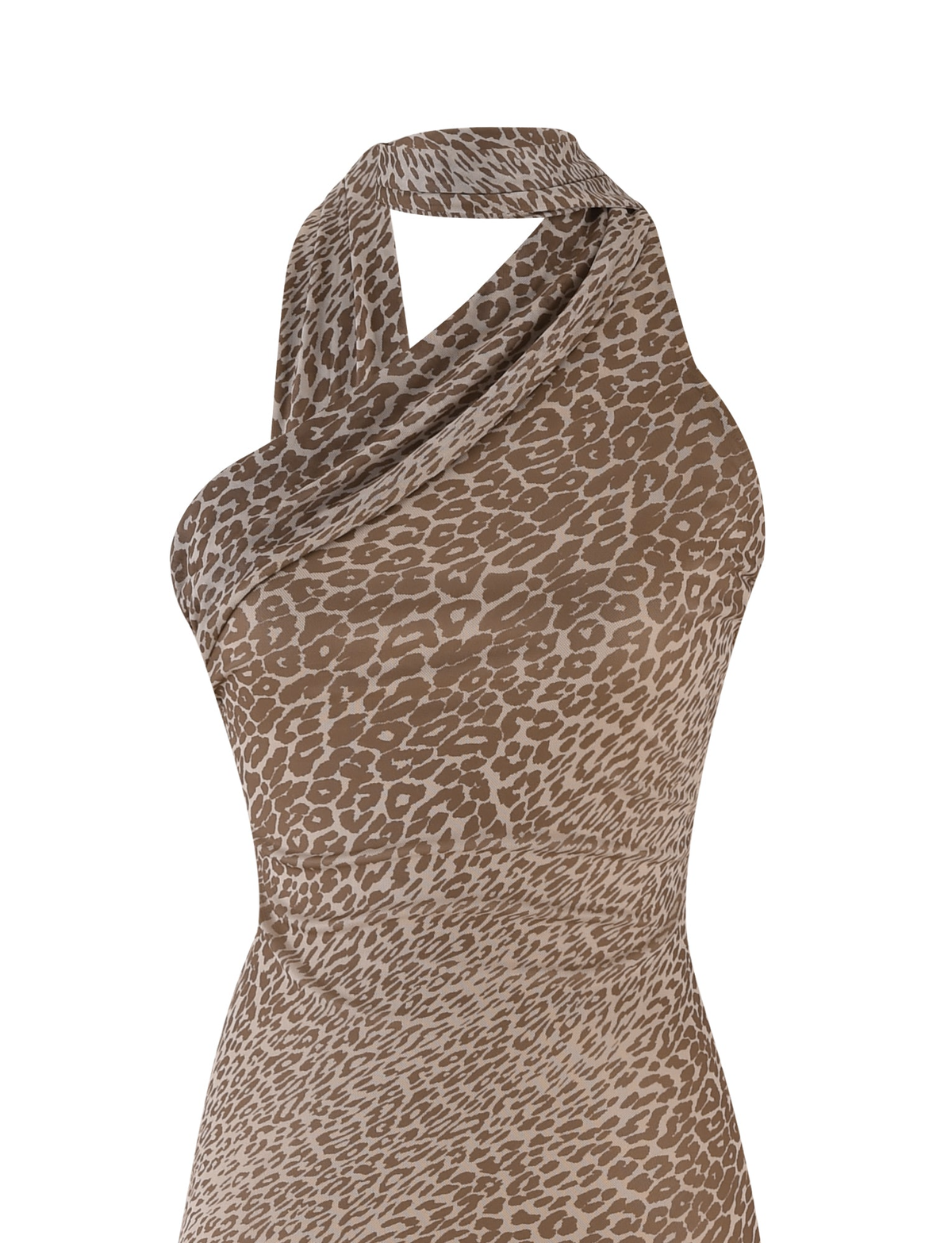 One Shoulder Print Bodycon Maxi Dress