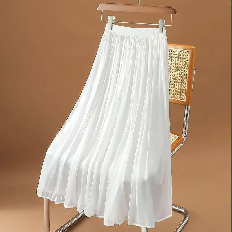 Floral High Waist Patchwork Chiffon Beach Skirt