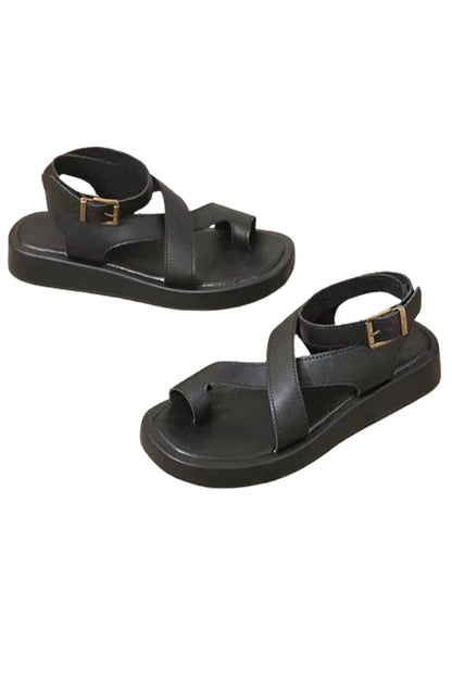 Toe Ring Ankle Strap Chunky Sandals