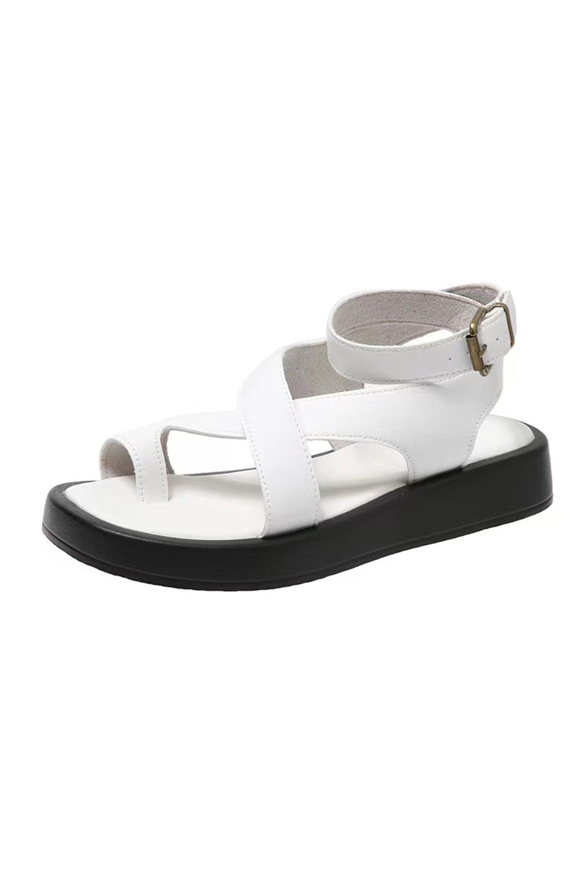 Toe Ring Ankle Strap Chunky Sandals