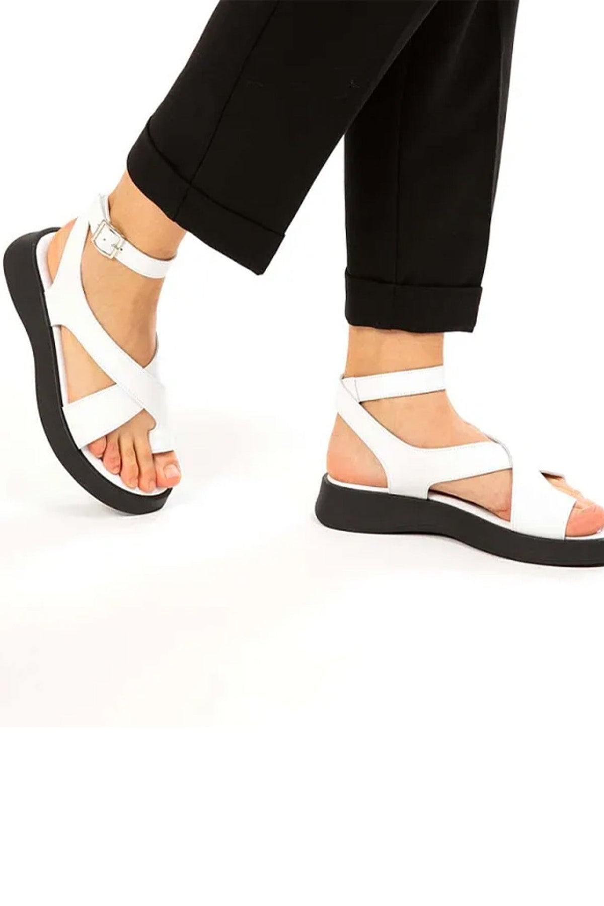 Toe Ring Ankle Strap Chunky Sandals