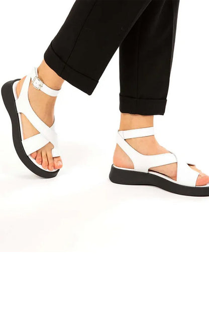 Toe Ring Ankle Strap Chunky Sandals