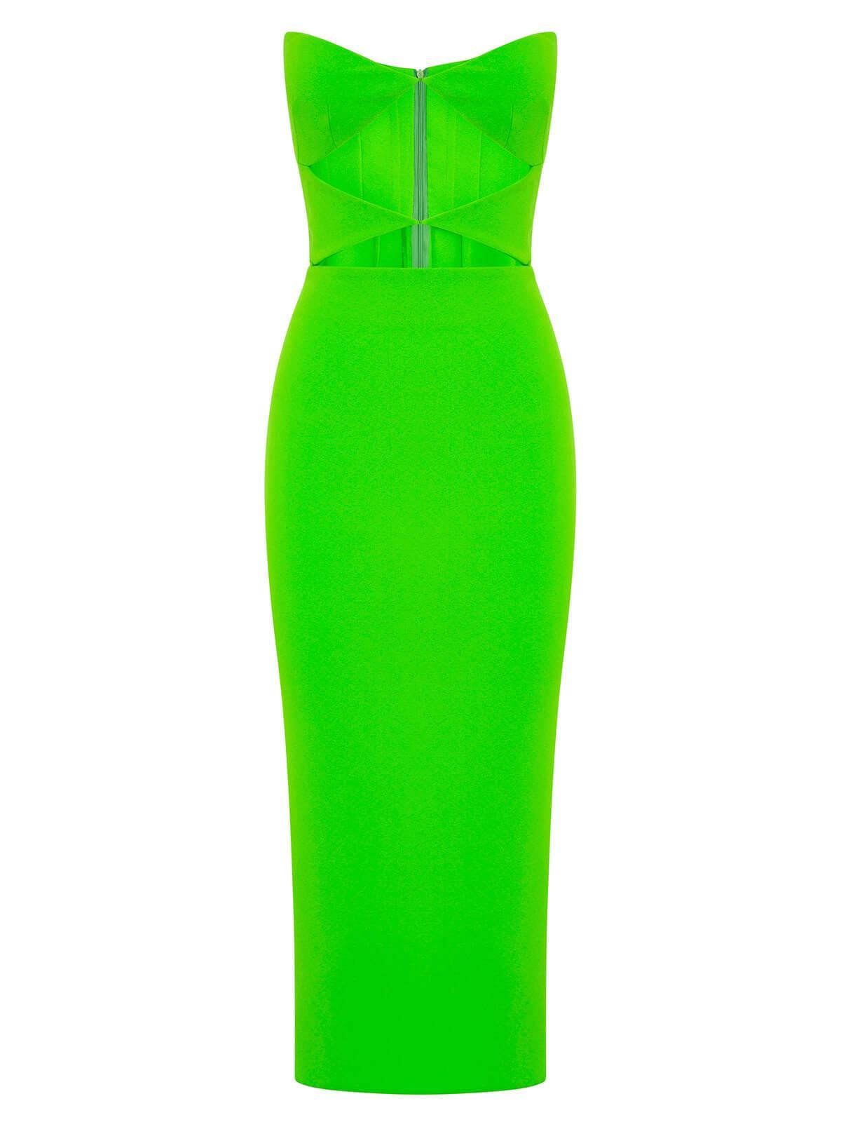 Strapless Cutout Bandage Bodycon Mini Dress