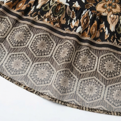 Elegant V-Neck Printed Dress