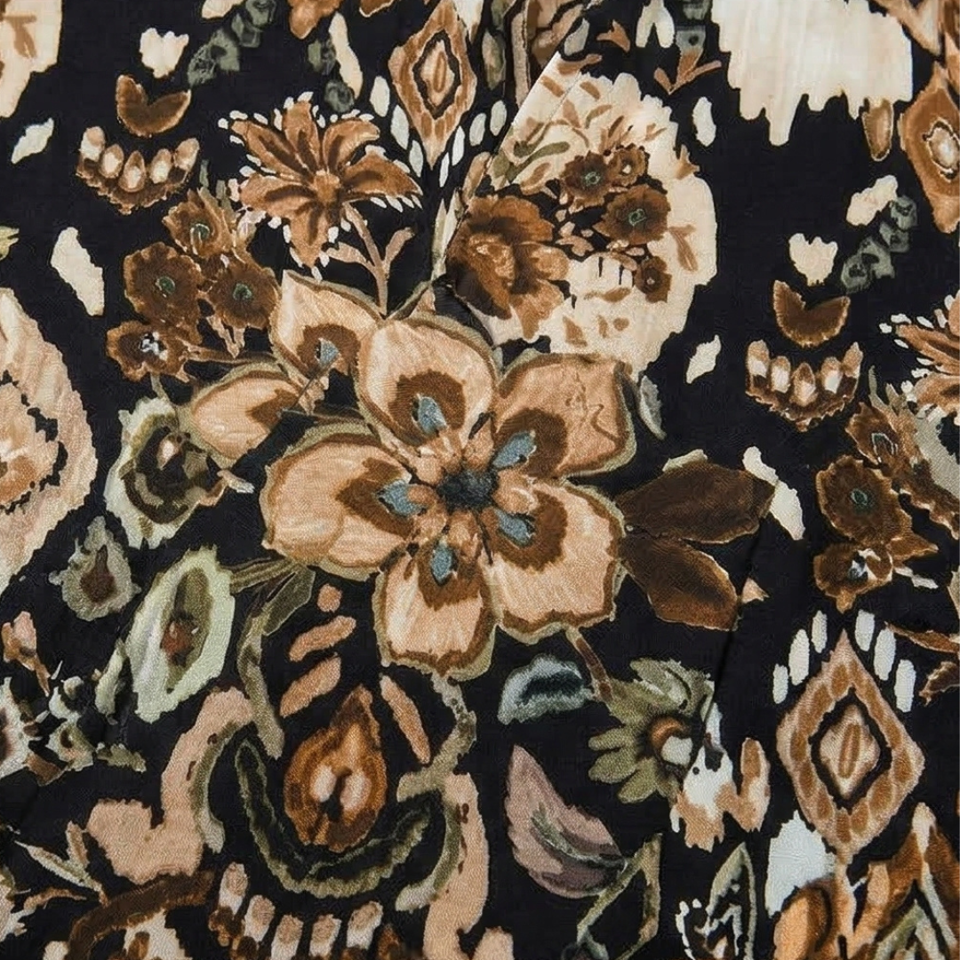 Elegant V-Neck Printed Dress