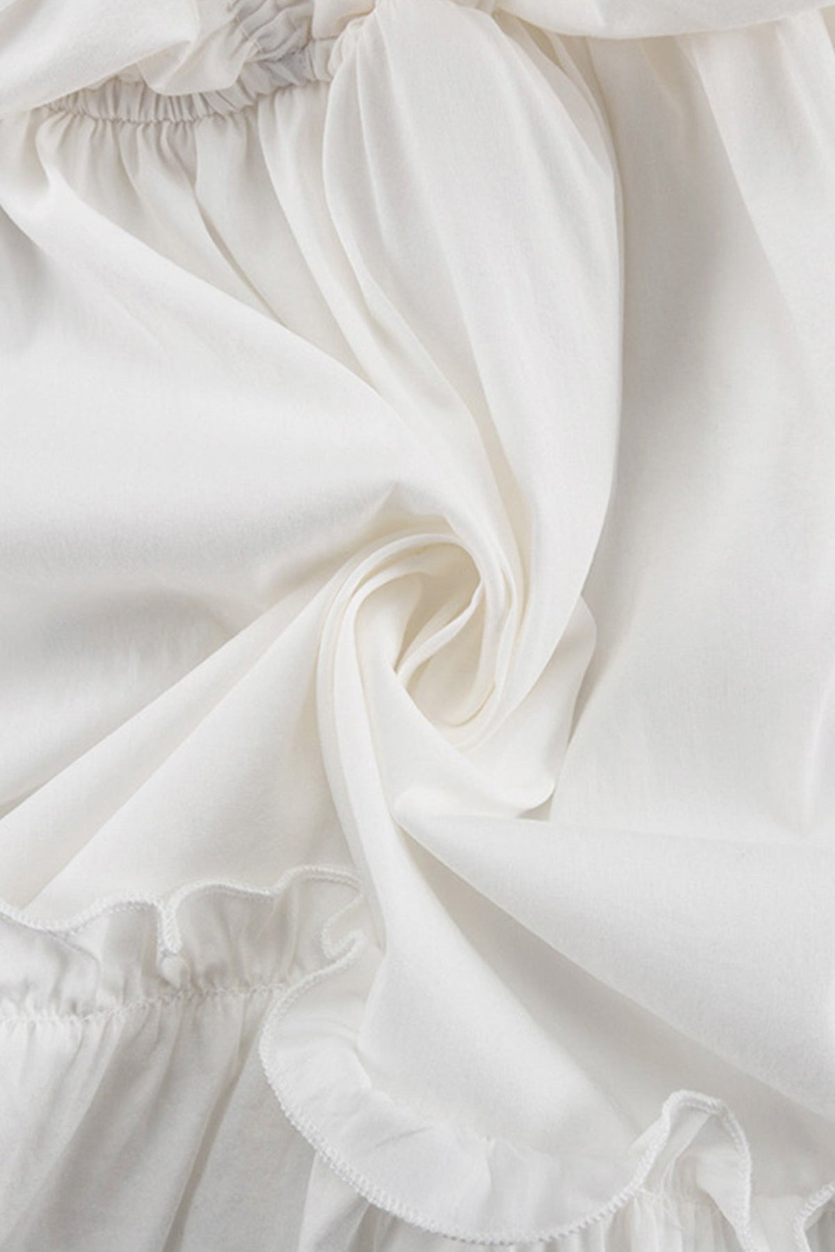 V Neck Pleated Trumpet Sleeve Ruffle Dress