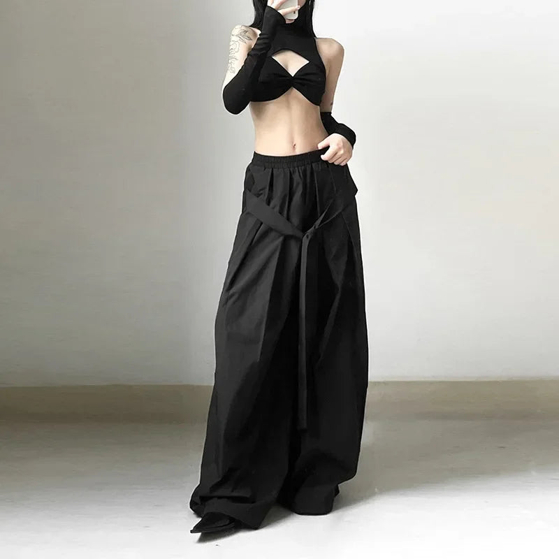 Vintage Gothic Emo Alt Women Techwear Baggy Pants