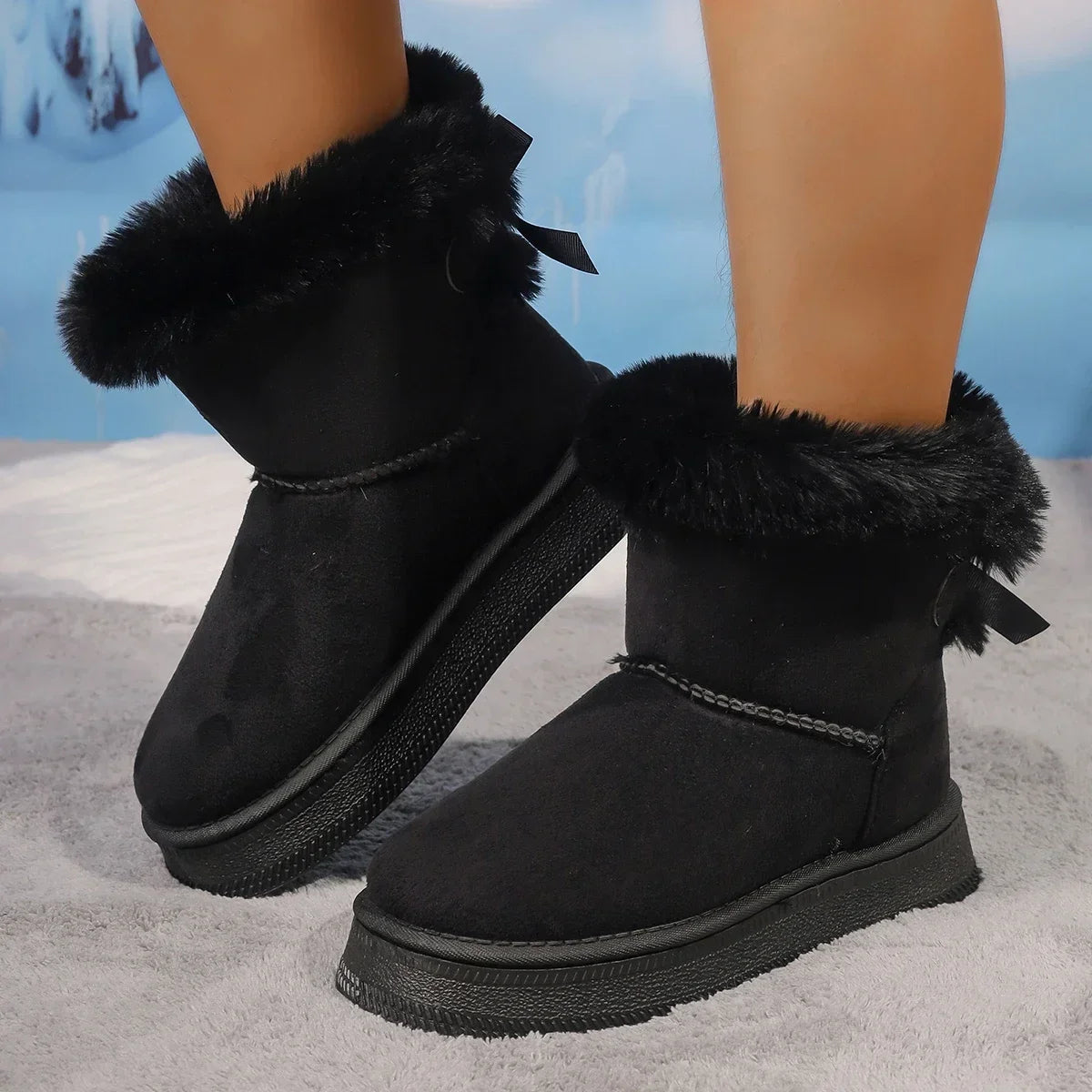 Winter Snow Platform Warm Boots Women 2024 New Plush Cotton Shoes Thicken Winter Woman Boots Non-slip Boots Women Platform Sh