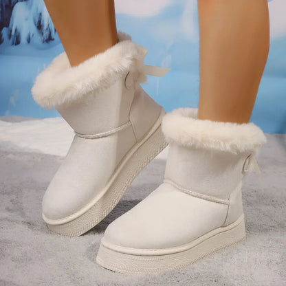 Winter Snow Platform Warm Boots Women 2024 New Plush Cotton Shoes Thicken Winter Woman Boots Non-slip Boots Women Platform Sh