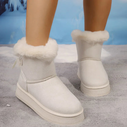 Winter Snow Platform Warm Boots Women 2024 New Plush Cotton Shoes Thicken Winter Woman Boots Non-slip Boots Women Platform Sh