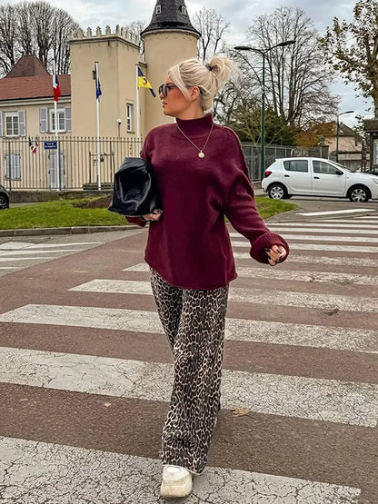 Warm High Neck Retro Sweater