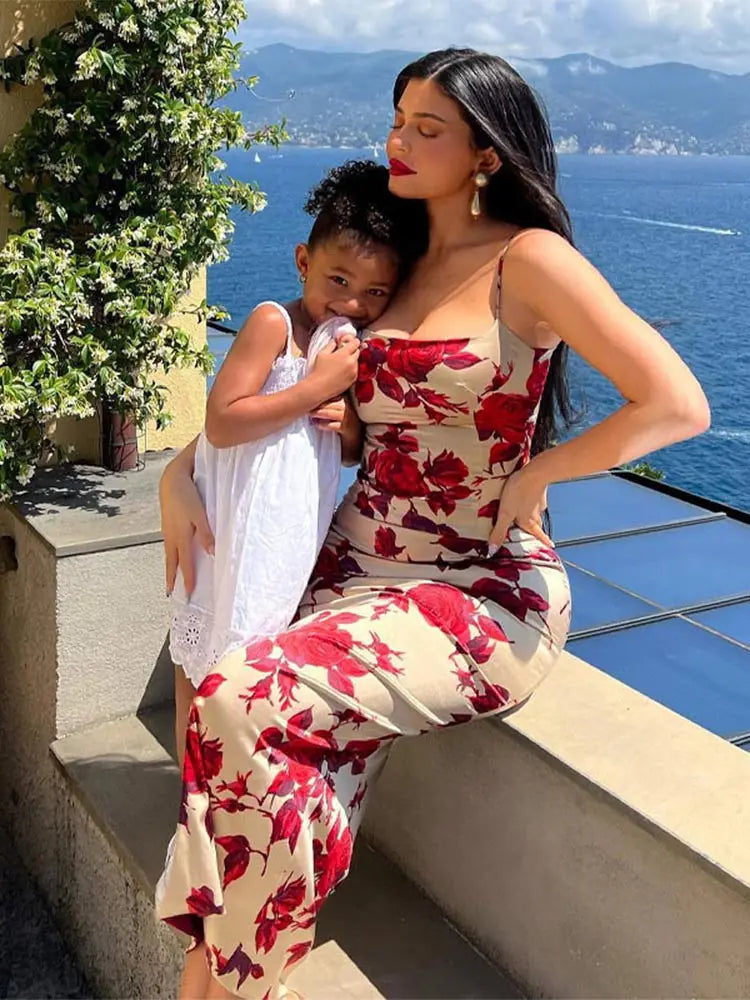 Women Floral Bodycon Beach Vacation Streetwear Summer Wholesale Business Midi Dresses