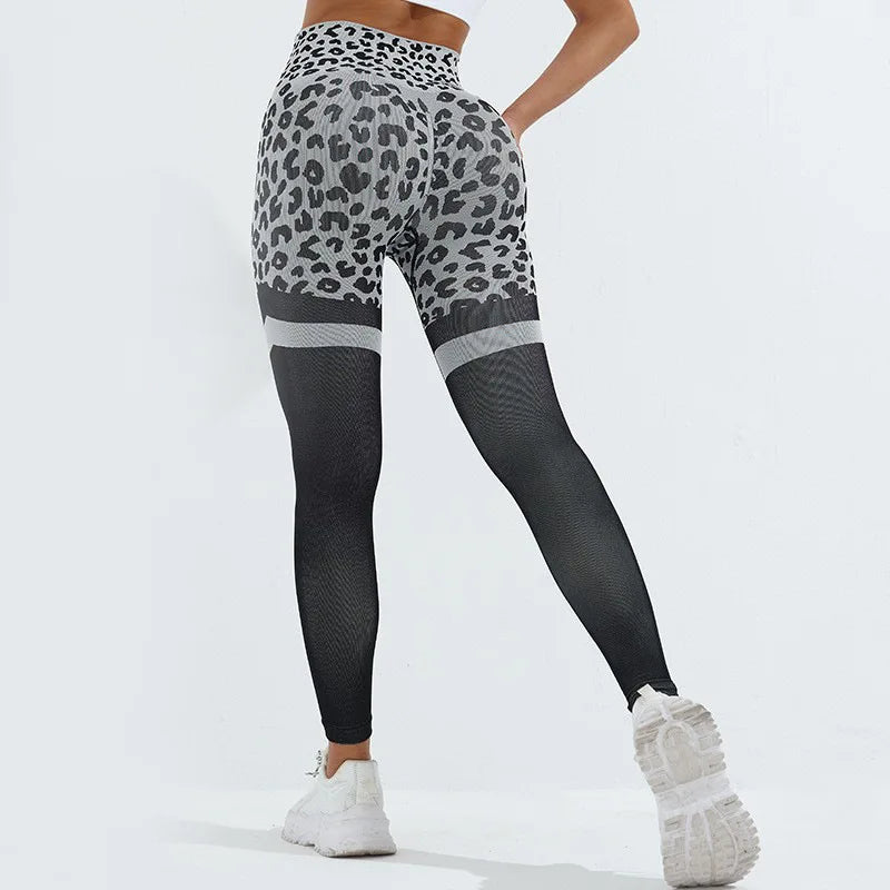 Leopard Seamless Yoga Butt Lifting Outdoor Legging