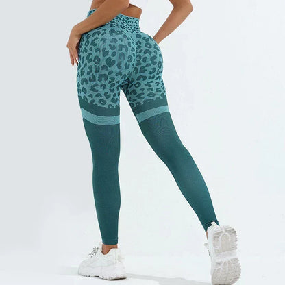 Leopard Seamless Yoga Butt Lifting Outdoor Legging