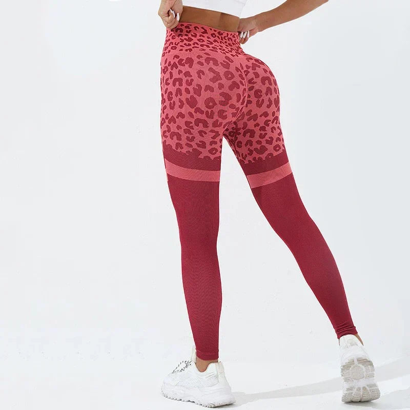 Leopard Seamless Yoga Butt Lifting Outdoor Legging