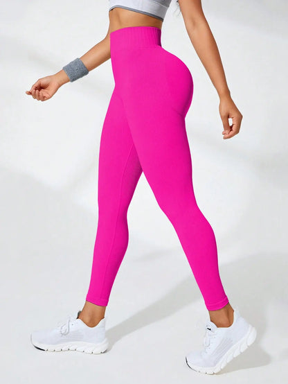 Thread Seamless High Waist Elastic Gym Legging