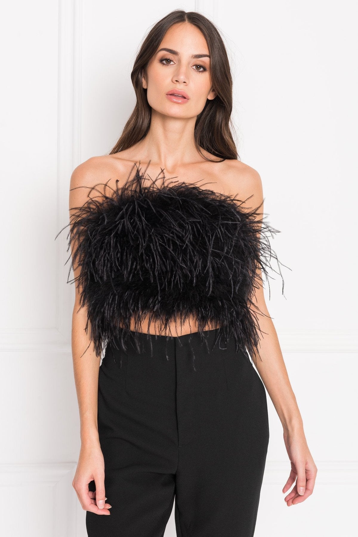 ELOWEN Elegant FEATHER TOP