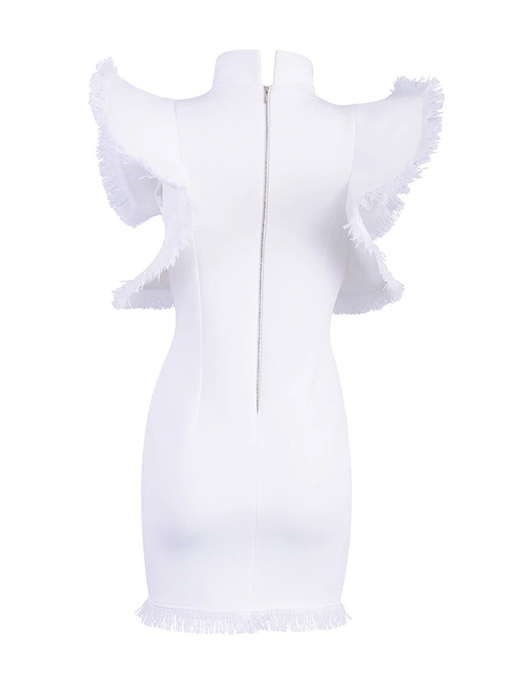 Square Neck Cutout Waist Bodycon Mini Dress