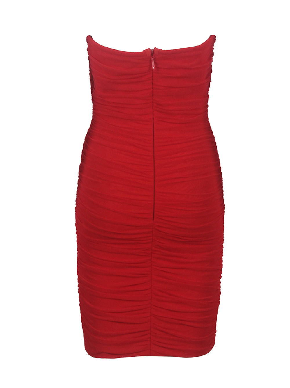 Halter Rosette Applique Deep Plunge Ruched Mesh Bodycon Mini Dress