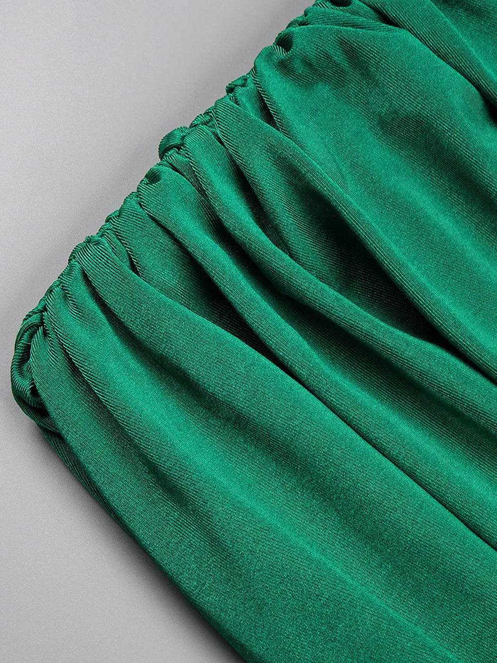 Plunging V Neck Ruched Cape Sleeve Glove Opera Mini Dress