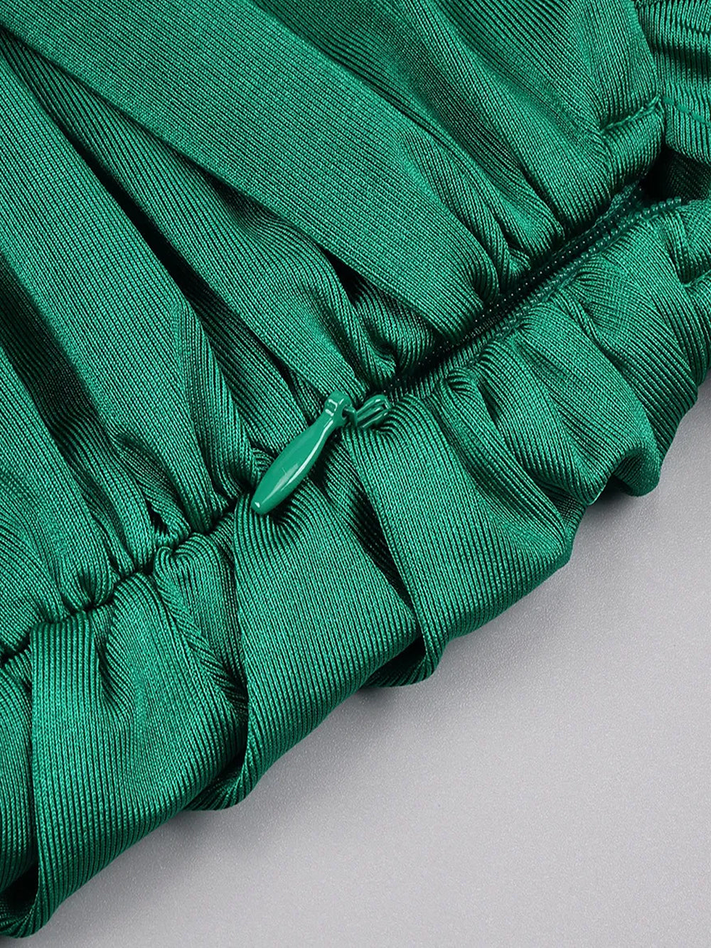 Plunging V Neck Ruched Cape Sleeve Glove Opera Mini Dress