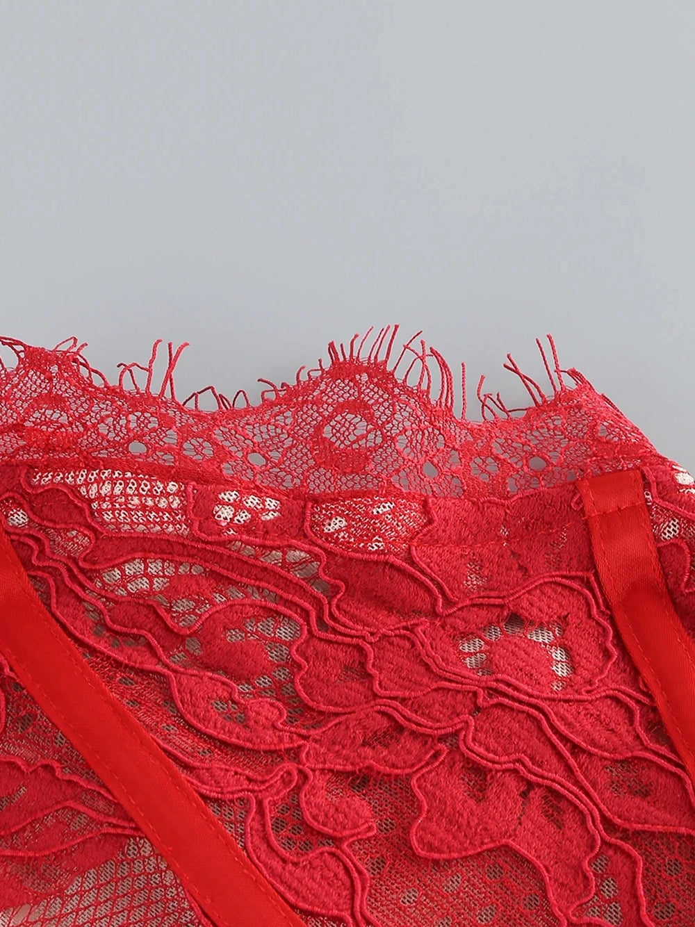 Strapless Boning Channel Lace Applique Asymmetric Hem Mini Dress