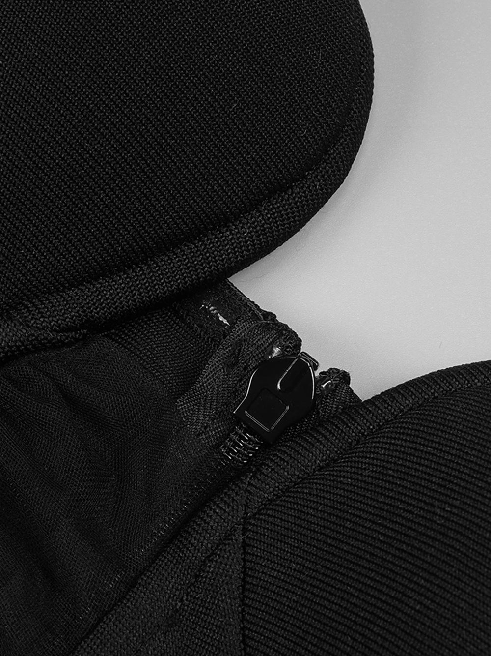 Spaghetti Strap Mesh Panel Cutout High Slit Bodycon Maxi Gown