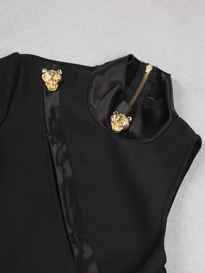 Strapless Ruched Rosette Mini Dress