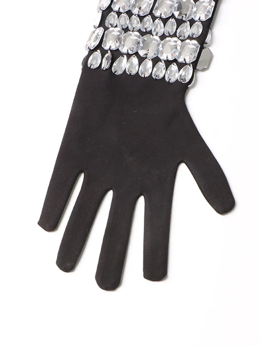 Sweetheart Spaghetti Strap Multi Gem Crystal Opera Glove Mini Dress