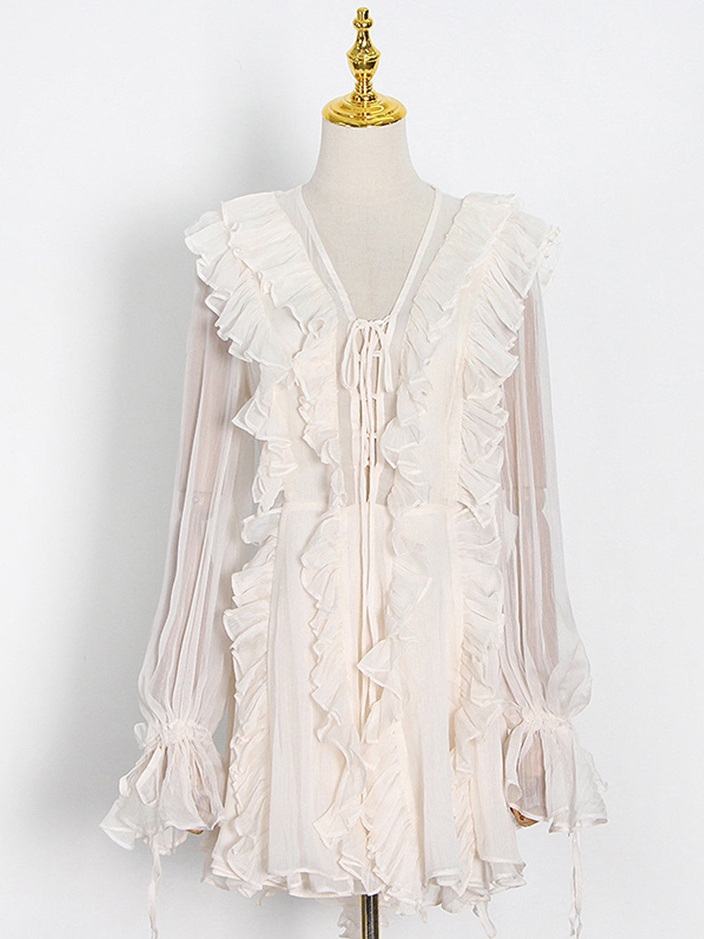 Strapless Tiered Ruffle Mini Dress