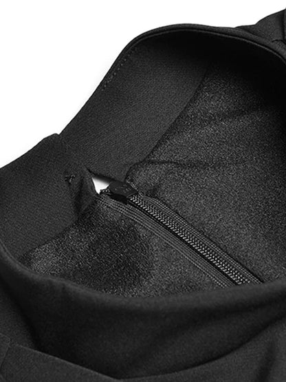 Mandarin Collar Epaulette Double Breasted Phoenix Embroidery Asymmetrical Hem Dress