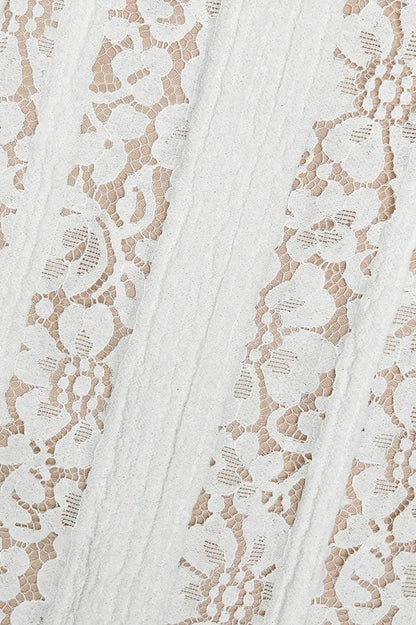White Off Shoulder Lace Bodycon Dress