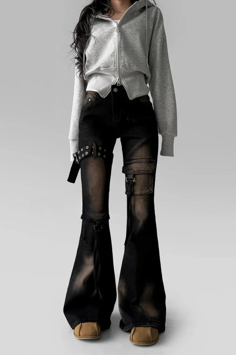 Retro Pocket Bootcut Jeans