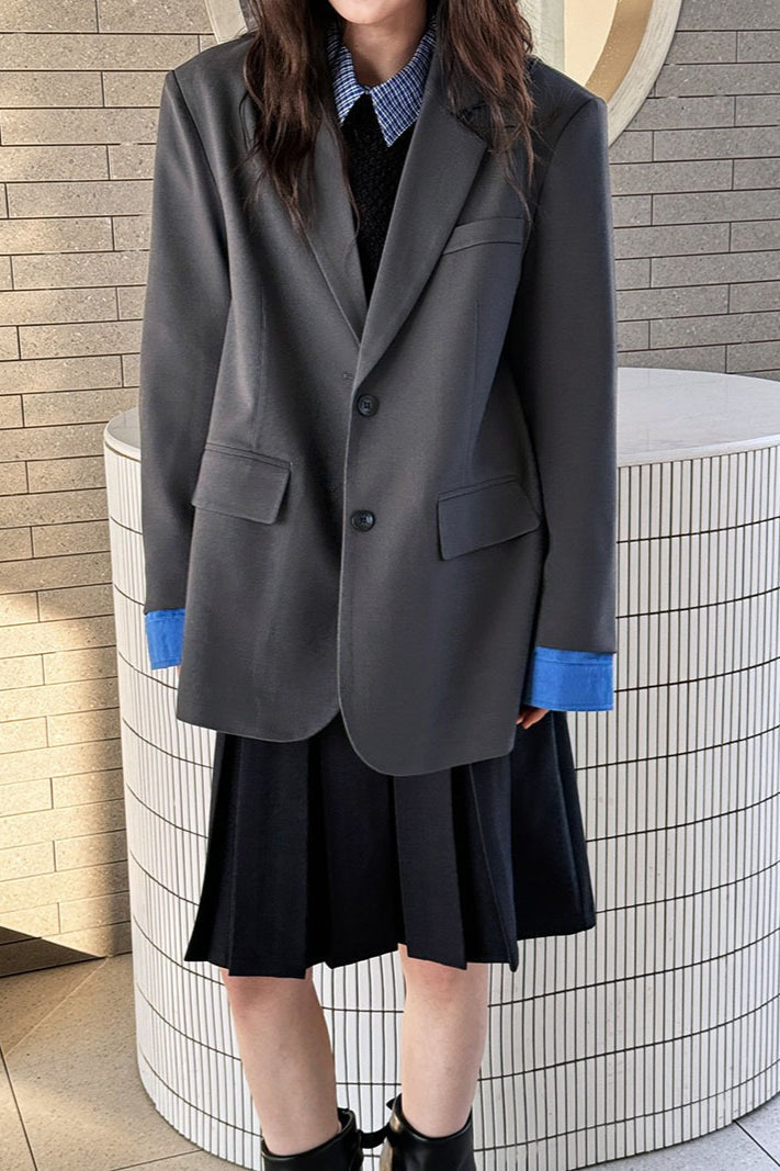 Elegant Casual Colorblock Blazer