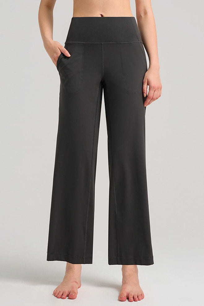 Breathable Straight Leg Loose High Waist Yoga Pants