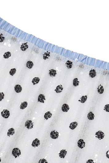 Low Waist Polka Dot Print Skirt