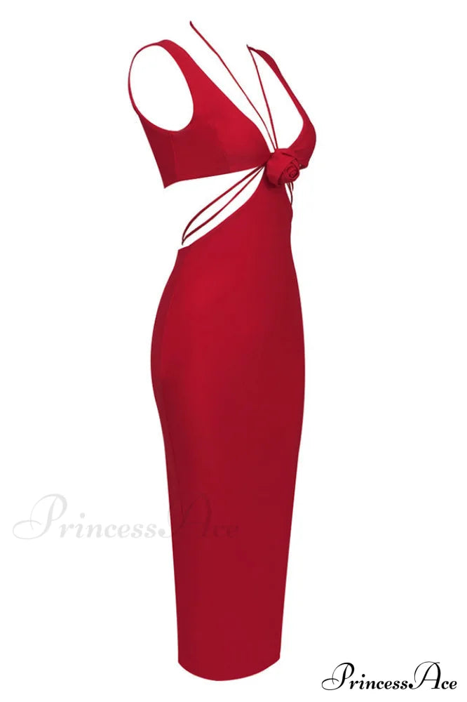Alize Flower Stylish Embellished Maxi Dress
