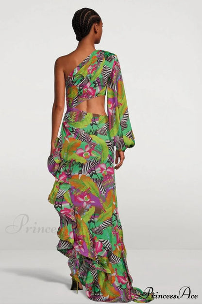 Asfrid Printed Stylish Maxi Dress