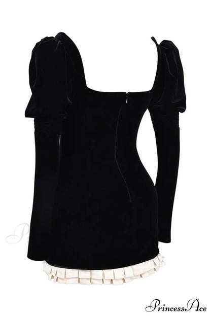 Azaria Black Stylish Vintage Dress