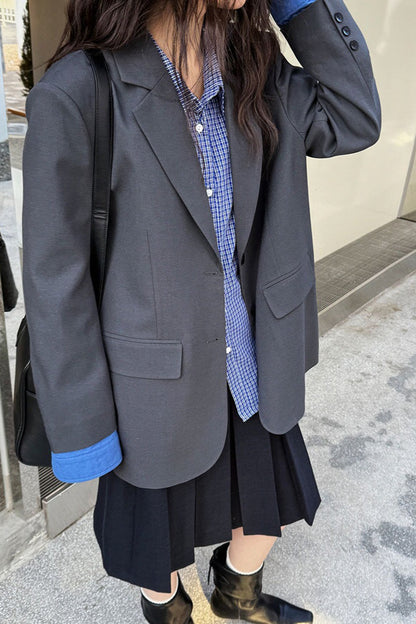 Elegant Casual Colorblock Blazer